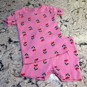 Hanna Andersson Pink Floral Kids Pajama Set